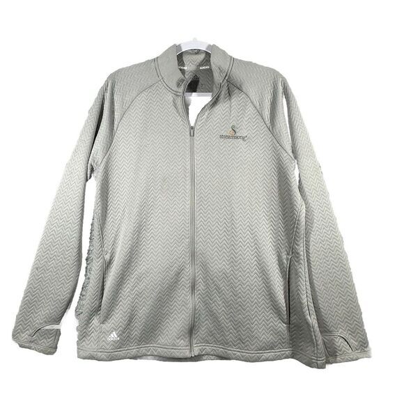 adidas Jackets & Blazers - Adidas Golf Textured Layer Jacket Women's Full Zip‎ Gray Chevron Design XL
